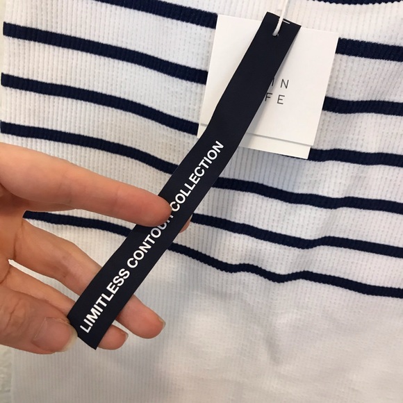 Zara Limitless Contour Collection Playsuit Romper White Blue medium large - Picture 11 of 11